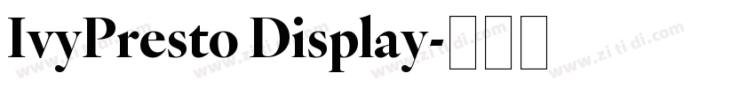 IvyPresto Display字体转换